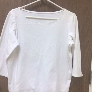 Eileen Fisher White cotton Long Sleeve Top